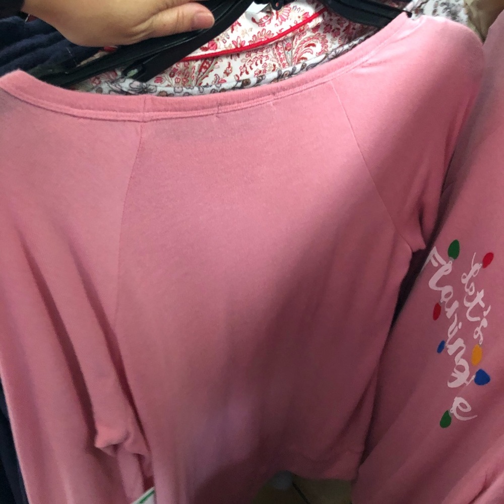 PJ Salvage Let's Flamingle Long Sleeve Graphic Top 🤩 S1 - Picture 8 of 9